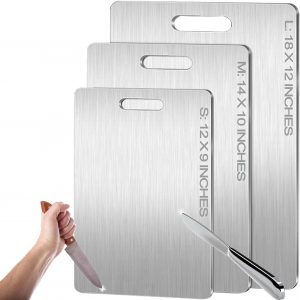 Titanium Cutting Board 12x9 100% pure titanium double-sided dishwasher safe