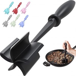 Meat Chopper Tool with 5 beveled blades for chopping ground beef