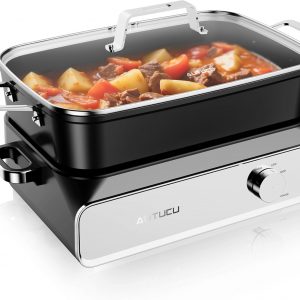 Slow Cooker 10‑Quart PFOA‑Free Ceramic