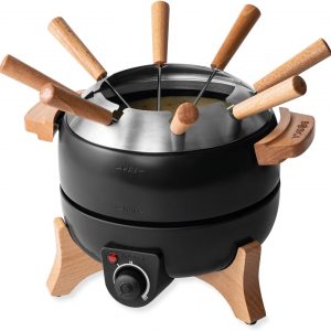 electric fondue set ceramic nonstick