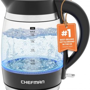 Chefman electric kettle 1.8L glass