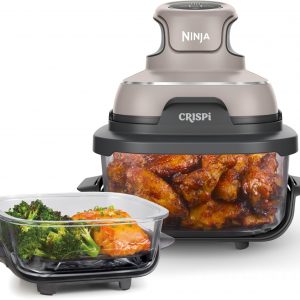 Ninja Crispi PowerPod system with CleanCrisp glassware and 4‑in‑1 cooking modes