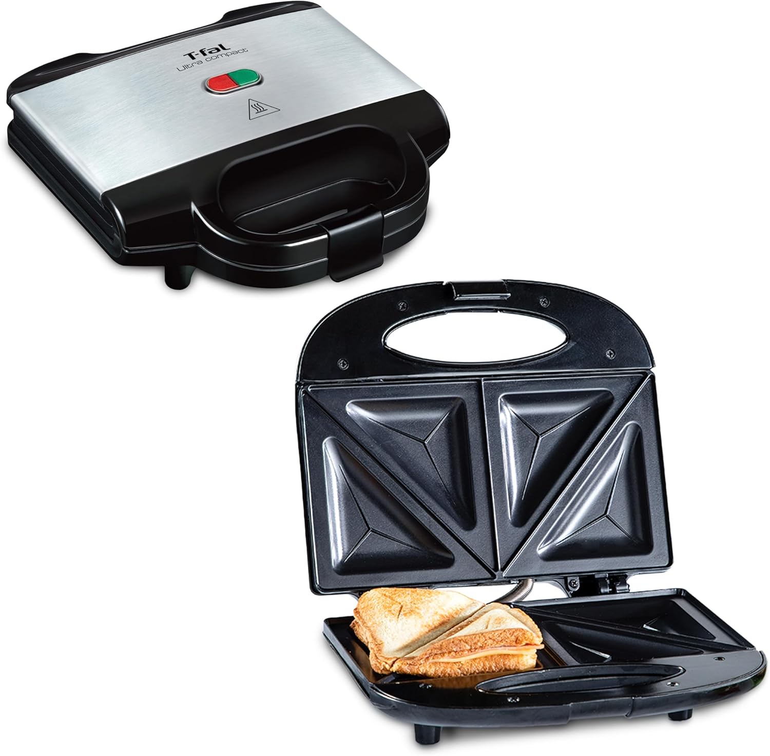 sand1 T‑fal compact sandwich maker stainless steel