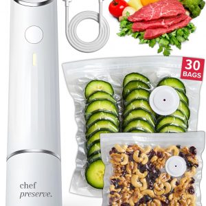 Chef Preserve portable vacuum sealer with reusable bags