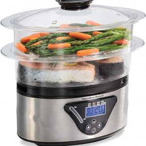 Hamilton Beach digital food steamer with 2 tier design
